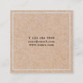 Moderne BabyBlue DRUCKquadratische Visitenkarte (Rückseite)