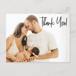 Moderne Babyboy-Dusche Danke für die maßgeschneide Postkarte