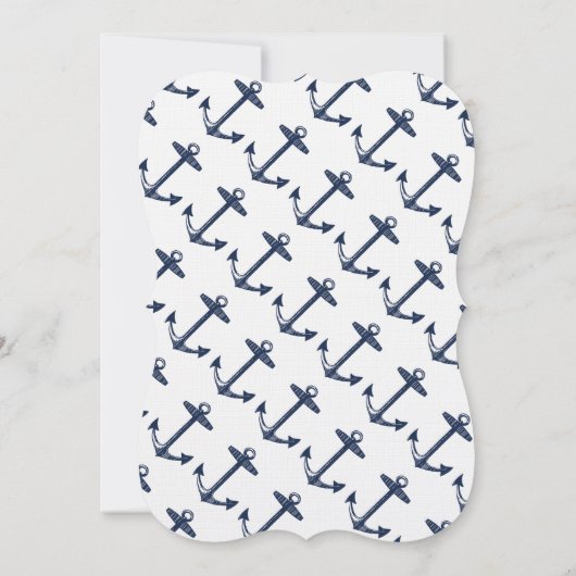 Moderne Babyboy Nautical Dusche Einladung (Rückseite)