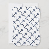 Moderne Babyboy Nautical Dusche Einladung (Rückseite)
