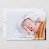 Moderne Babydusche, Baby Boy, Dankeschön Karte (Vorderseite)