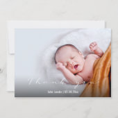 Moderne Babydusche, Baby Junge, danke Karte (Vorderseite)