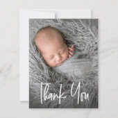 Moderne Babydusche danke Foto (Vorderseite)