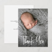 Moderne Babydusche danke Foto (Vorne/Hinten)