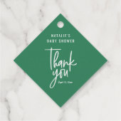 Moderne Babydusche Danke Geschenkanhänger (Rückseite)