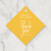 Moderne Babydusche Danke Geschenkanhänger (Rückseite)