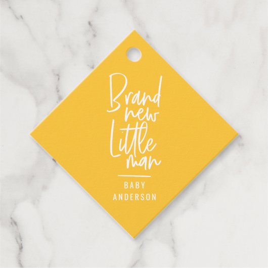 Moderne Babydusche Danke Geschenkanhänger (Vorderseite)