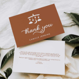 Moderne Babydusche Dankeskarte