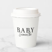 Moderne Babydusche Dekoration Hot-Chocolate-Bar Ge Pappbecher (Vorderseite)