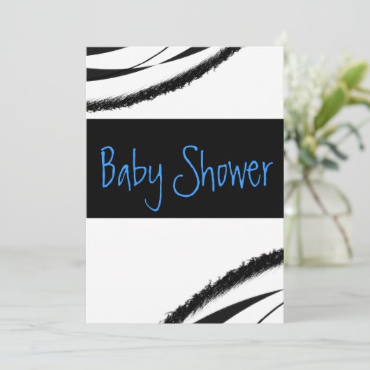 Moderne Babydusche Einladung (Stehend Vorderseite)