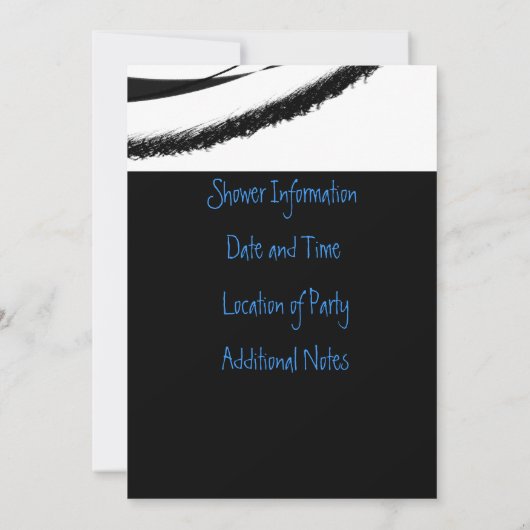 Moderne Babydusche Einladung (Rückseite)