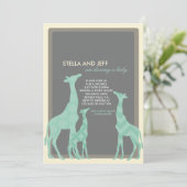 Moderne Babydusche Einladung | Nummer 2 (Stehend Vorderseite)