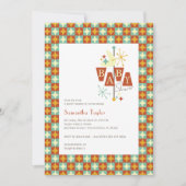 Moderne Babydusche - Einladung - Retro (Vorderseite)