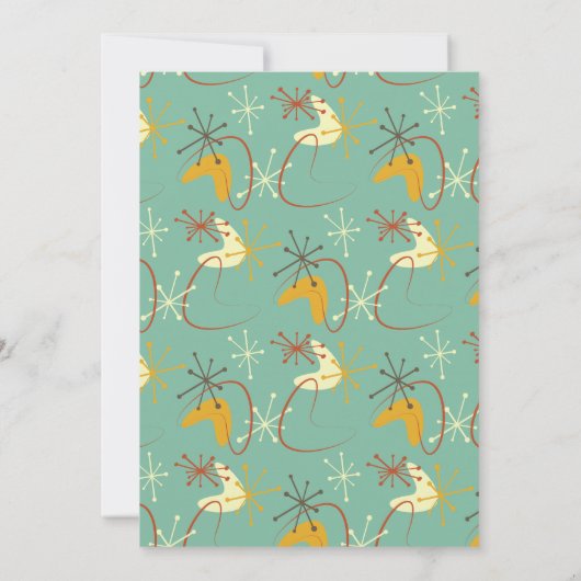 Moderne Babydusche - Einladung - Retro (Rückseite)