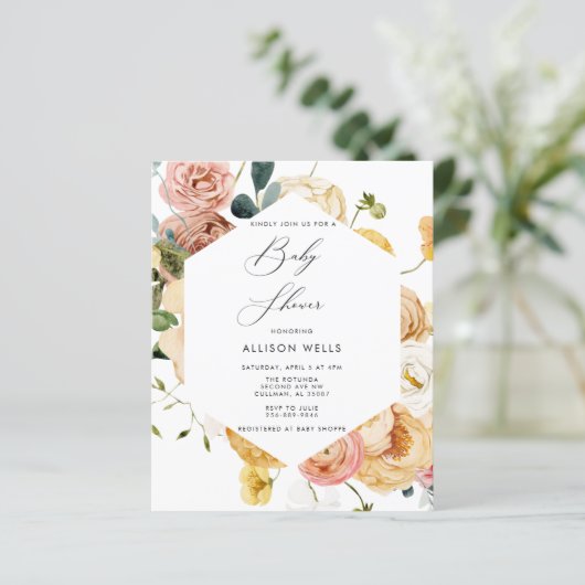 Moderne Babydusche Einladung | Sutton Flyer (Stehend Vorderseite)