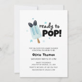 Moderne Babydusche für den Pop Bow Ice Cream Einladung (Vorderseite)
