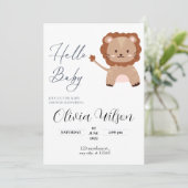 Moderne Babydusche in einem Foto Einladung (Stehend Vorderseite)