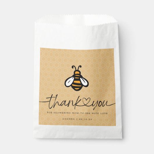 Moderne Babydusche Mama-Biene Geschenktütchen (Vorderseite)