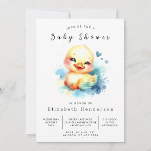 Moderne Babydusche mit individueller Duckvorrichtu Einladung