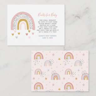 Moderne Babydusche mit Rainbow Begleitkarte