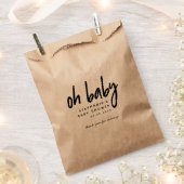 Moderne Babydusche | Oh Baby Geschenktütchen (Ausgeschnitten)