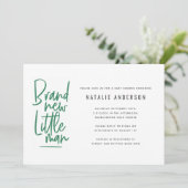 Moderne Babydusche Party Einladung (Stehend Vorderseite)