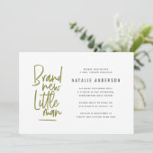 Moderne Babydusche Party Einladung (Stehend Vorderseite)