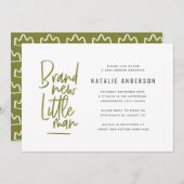 Moderne Babydusche Party Einladung (Vorne/Hinten)