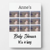 Moderne Babydusche personalisiert 9 Fotomaterial Fotoplatte (Vorderseite)