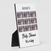 Moderne Babydusche personalisiert 9 Fotomaterial Fotoplatte (Seite)