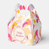 Moderne Babydusche Retro Abstrakt rosa Wavy Geschenkschachtel (Vorderseite)
