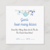 Moderne Babydusche schätzt, wie viele Kisses Card Quadratische Visitenkarte (Vorderseite)