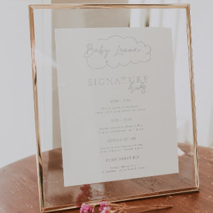 Moderne Babydusche   Signature Drink Poster