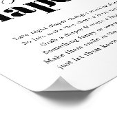 Moderne Babydusche "Spate Night Diaper" Poster (Ecke)