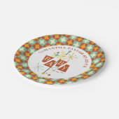 Moderne Babydusche-Teller Mitte des Jahrhunderts - Pappteller (Schrägansicht)