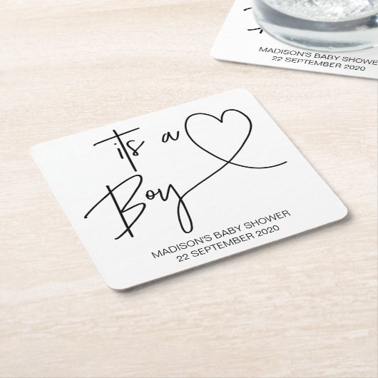 Moderne Babydusche Untersetzer (angewinkelt)