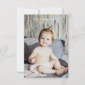 Moderne Babydusche Vielen Dank für ein Foto Dankeskarte (Vorderseite)