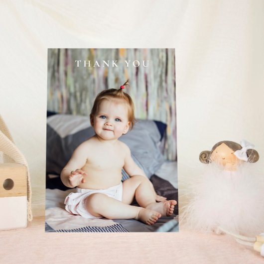 Moderne Babydusche Vielen Dank für ein Foto Dankeskarte
