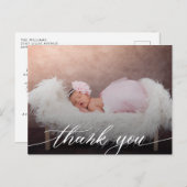 Moderne Babydusche Vielen Dank Postkarte (Vorne/Hinten)