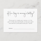 Moderne Babydusche wie groß ist Mami Begleitkarte (Vorderseite)