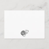 Moderne Babydusche wie groß ist Mami Begleitkarte (Rückseite)