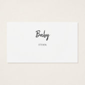 Moderne Babydusche-Windelwaschkarte (Rückseite)