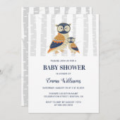 Moderne Babydusche - Winter Einladung (Vorne/Hinten)