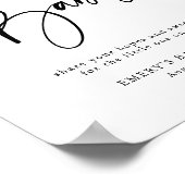 Moderne Babydusche-Wünsche für Baby-Zeichen Poster (Ecke)