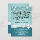 Moderne Babydusche Zuckerhut & Gewürze & Alles net Einladung (Vorne/Hinten)