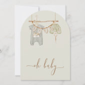 Moderne Babykleide Babydusche Einladung (Rückseite)