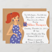 Moderne Babyparty-Einladung Einladung (Vorne/Hinten)