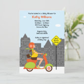 Moderne Babyparty-Einladung Einladung (Stehend Vorderseite)