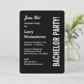 Moderne BACHELOR-PARTEI Schwarze Vorlage M9 (Stehend Vorderseite)