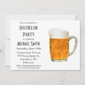 Moderne Bachelor Party Beer Cheers Einladung (Vorderseite)
